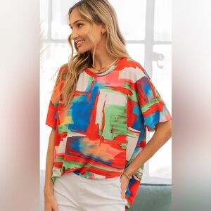 All So Easy Top, by Sew In Love, size medium. Wrinkle free material, worn once.